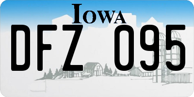 IA license plate DFZ095