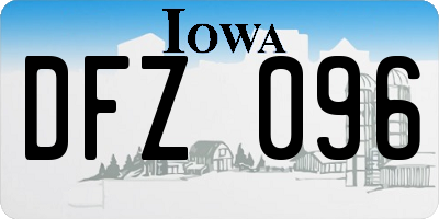 IA license plate DFZ096