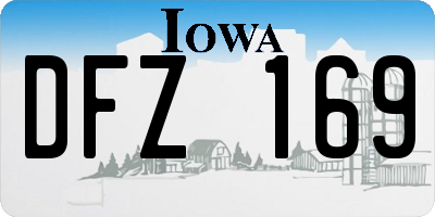 IA license plate DFZ169