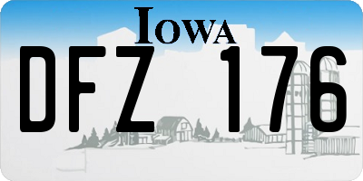 IA license plate DFZ176