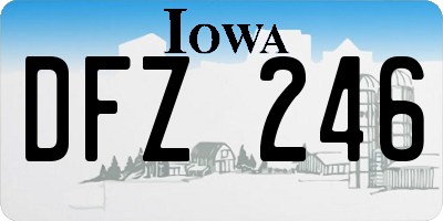 IA license plate DFZ246
