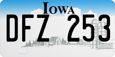 IA license plate DFZ253