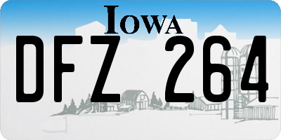 IA license plate DFZ264