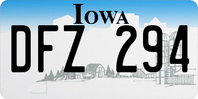 IA license plate DFZ294
