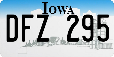 IA license plate DFZ295