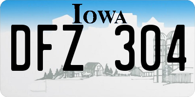 IA license plate DFZ304