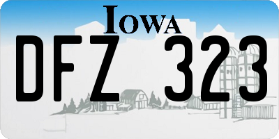 IA license plate DFZ323