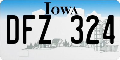 IA license plate DFZ324