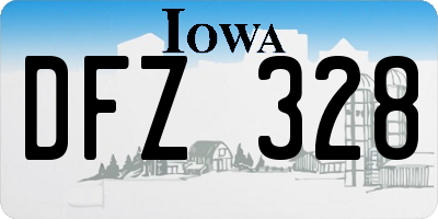 IA license plate DFZ328
