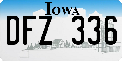 IA license plate DFZ336