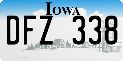IA license plate DFZ338