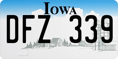 IA license plate DFZ339