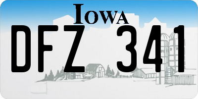 IA license plate DFZ341