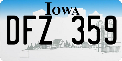 IA license plate DFZ359