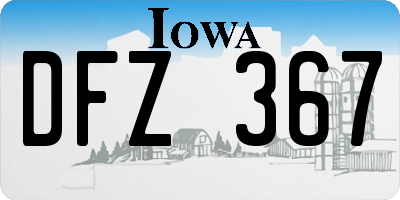 IA license plate DFZ367