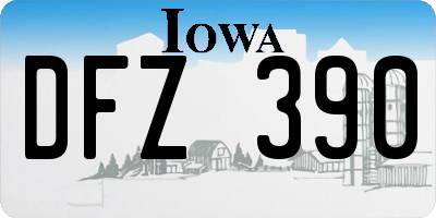 IA license plate DFZ390