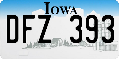 IA license plate DFZ393