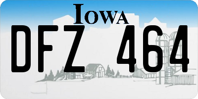 IA license plate DFZ464