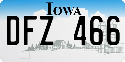 IA license plate DFZ466