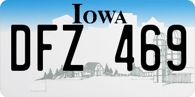 IA license plate DFZ469