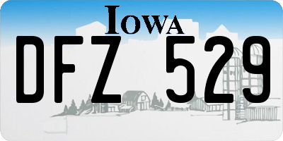 IA license plate DFZ529