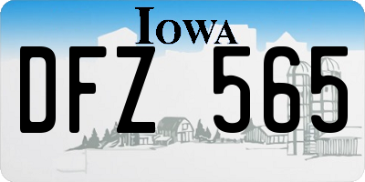 IA license plate DFZ565
