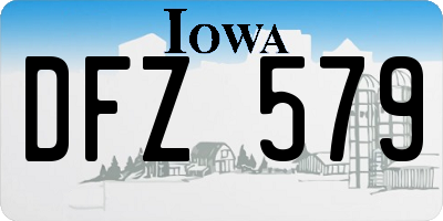 IA license plate DFZ579