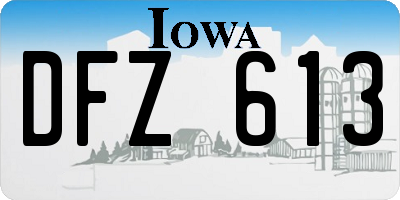 IA license plate DFZ613