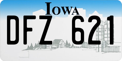 IA license plate DFZ621