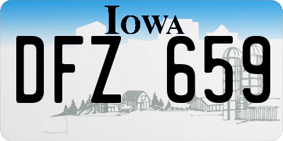 IA license plate DFZ659