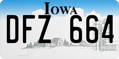 IA license plate DFZ664