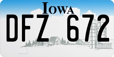 IA license plate DFZ672