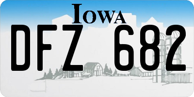 IA license plate DFZ682