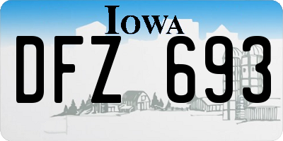 IA license plate DFZ693