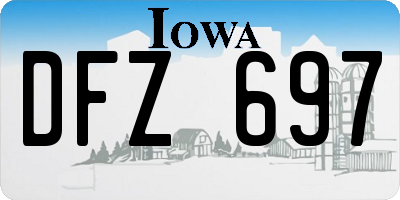 IA license plate DFZ697