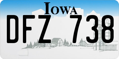 IA license plate DFZ738