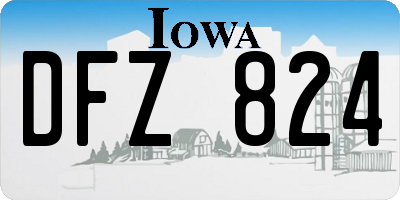IA license plate DFZ824