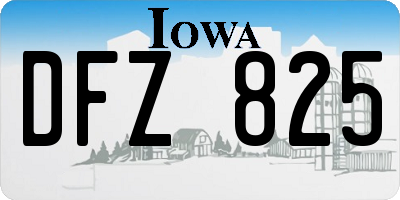 IA license plate DFZ825