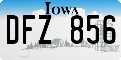 IA license plate DFZ856