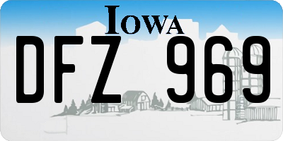 IA license plate DFZ969