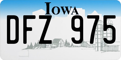 IA license plate DFZ975