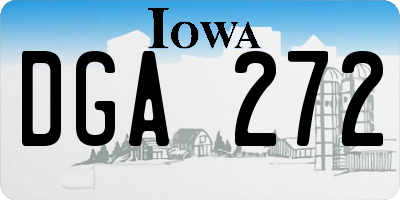 IA license plate DGA272