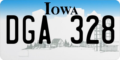 IA license plate DGA328
