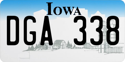 IA license plate DGA338