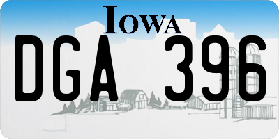 IA license plate DGA396