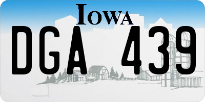 IA license plate DGA439