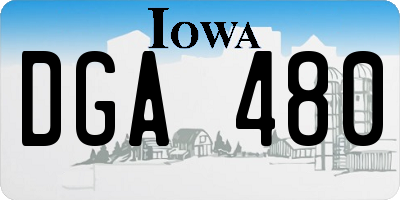 IA license plate DGA480