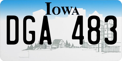 IA license plate DGA483