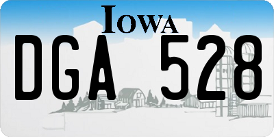 IA license plate DGA528