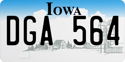 IA license plate DGA564
